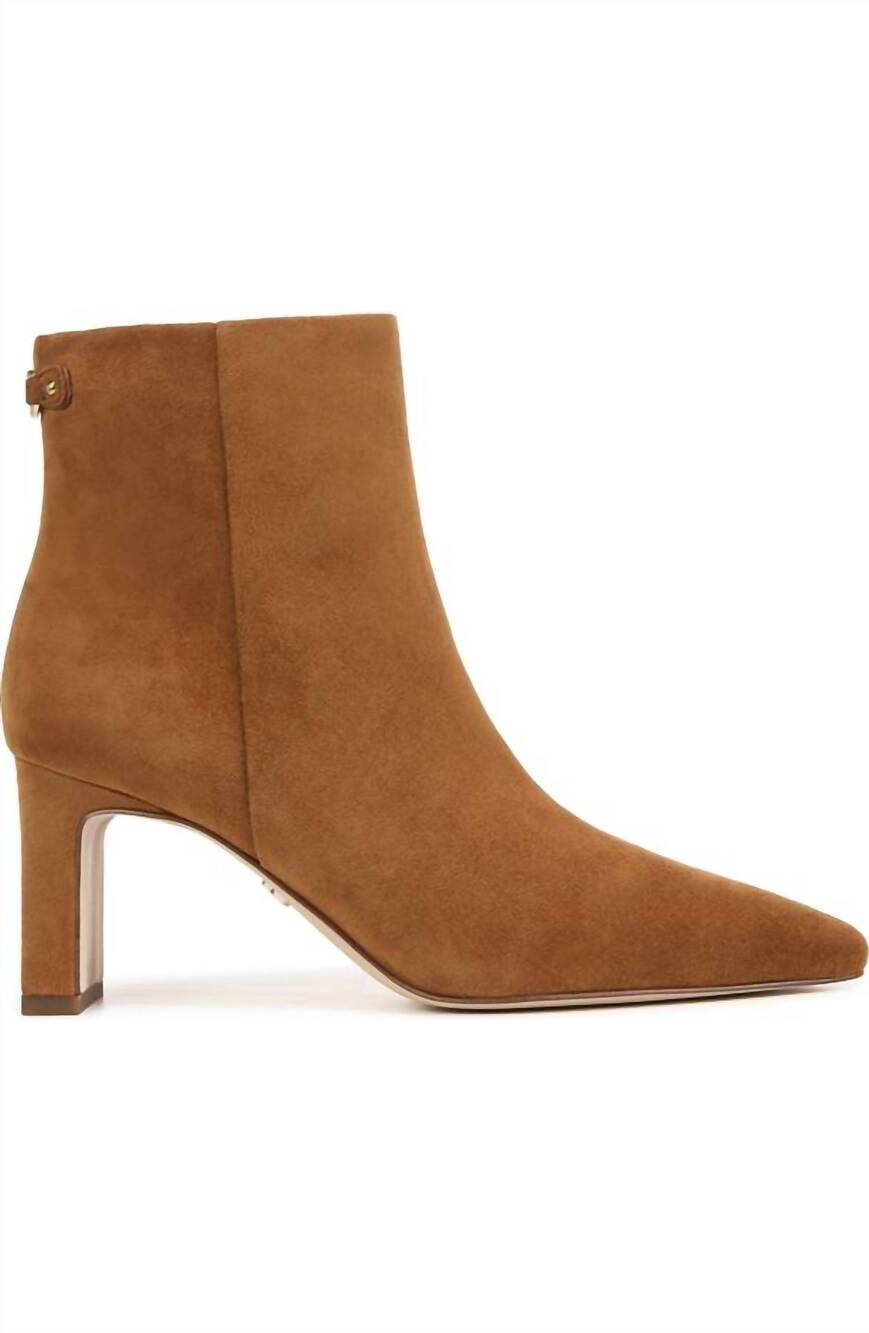 NEW SAM EDELMAN women's saige ankle bootie in frontier brown